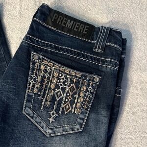 Rue21 Women's Dark Blue Jeans with Embellished Pocket